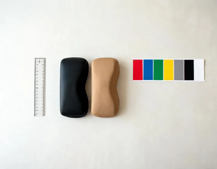 Sun glasses case size worksheet illustration